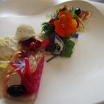 プレゼンテ スギ - Sugi畑をお皿に乗せて（サラダ）　ヨーグルトのドレッシング　マスタードソース