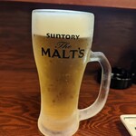 うめ小町 - 生ビール（モルツ）600円