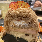 和栗専門 紗織 - 愛媛県産ブラッドオレンジと和栗のモンブランケーキ