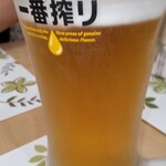 呑処 こまち - まずは、生ビール (キリン一番搾り) で乾杯 ¥550