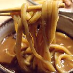 自家製麺 つきよみ - 20220618特製魚介とんこつつけ麺・麺リフト