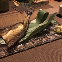 古今 本店 - 鮎の肝漬け焼き
