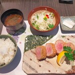 とんかつ食房 厚○ - 厚切りヒレかつ定食　¥1,740