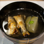 うを徳 - 2022.6 鮎椀（長良川郡上鮎炭火焼き、沖縄冬瓜）