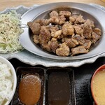 熊本黒酢チキン南蛮専門店 たかもとや - 黒毛牛天守閣ステーキ定食　280グラム