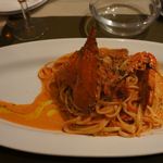 ワタリガニのパスタランチ。