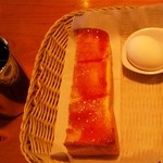 Komeda Kohi Ten - アイスコーヒー（380円）＋モーニングサービス（トースト＋ゆで卵）