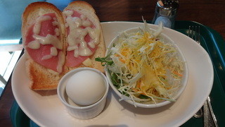 PRONTO - Ｃセット　ハムチーズトースト・ゆで卵・サラダ：430円 (2013/3)