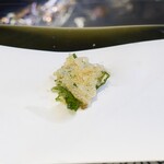 天ぷら 福たろう - 海老味噌大葉巻き