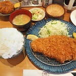 トンカツ ツキウマ - 特上リブロースかつ定食 + サイドメニュー