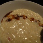 ボワ ヴェール - リゾットに…青森のお醤油をちらりと掛けるのです！これで完璧ノックアウト。。まじめに超美味なのです。。