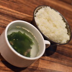 Tokuryuu - ランチ共通のライスとスープ２０２２年６月