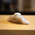 鮨駒 - ゴマフグ・白子ソース