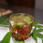 日本料理 幸庵 - 枝豆とトマトの味噌漬け 加減酢ジュレがけ