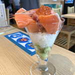 松島おさしみ水族館 - 私なりに頑張った「寿司パフェ」ですが、やっぱりセンスがない…(꒦ິ⌑︎꒦ີ)