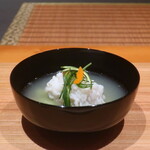 日本料理 幸庵 - 鱧の葛打ち 蓮豆腐添え