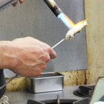 あん梅 - あぶり穴子（焼いてる所）