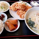 四川料理 味仙 - 唐揚げ定食
