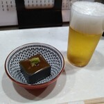 177703214 - 胡麻豆腐とビール