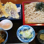 蕎麦酒房　天山 - 天ざるそば¥1,650＋大盛り¥250税込(R4.6.10撮影)