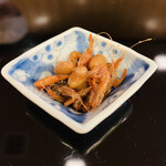 山玄茶 - お酒の肴に大将から海老豆が♪