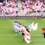 秩父宮ラグビー場 売店 - 国歌の斉唱。