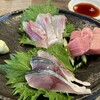 海と - 「刺身３点盛り」600円也＋税。