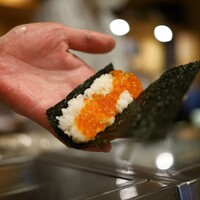 築地青空三代目  銀座三越 - 手巻きのイクラ