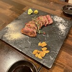 Wine&Bistro SUIREN - 黒毛和牛の鉄板焼き。美味し。