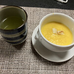 料理酒家 九良左衛門 - コーンスープとお茶