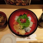 Tsukiji Sushichou - 特製づけ丼、セット