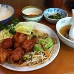 北京料理 竜馬 - 鳥の味付けから揚げ定食