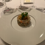 ル・マノアール・ダスティン - 鯵、甘海老、帆立貝のタルタル