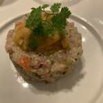 ル・マノアール・ダスティン - 鯵、甘海老、帆立貝のタルタル