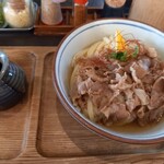 Teuchi udo mm arugame watanabe - 肉ぶっかけ冷中(670円)