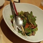 酒彩蕎麦 初代 溝の口店 - 鴨肉と水菜のサラダ 850円