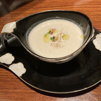 鉄板焼　利花苑 - 冷たい牛蒡のスープ