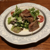 鉄板焼　利花苑 - みすじの薄切りサラダ