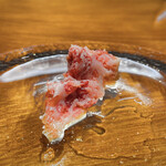 馳走西健一 - ⑥榊山牛(広島県熊野産、馬上牧場)(サーロイン)生ハム