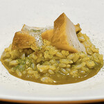 馳走西健一 - ⑩黒鮑(静岡県駿河湾産)&玄米&黒鮑の肝ソースのリゾット