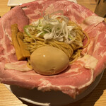 ラーメン大戦争 - 冷製錆びた刀大盛り＋とろ〜り半熟煮玉子