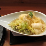 貴馳走坊 あ・うん - 鱚と春野菜の揚げだし
