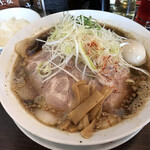 麺屋 愛心 - 濃厚煮干創作麺もみねぎDX¥1,408+無料半ライス①