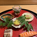 日本料理 太月 - ランチコース２０７９０円。自家製唐墨は、濃厚でお酒が進む味わいです。呑みませんが（笑）。一つひとつも、全体のバランスも、とーっても良かったです（╹◡╹）（╹◡╹）