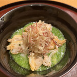 日本料理 太月 - ランチコース２０７９０円。アサリとオクラの冷やしうどん。茗荷もたっぷりです。ツルツルと喉越しも良かったです（╹◡╹）。でも、釜玉でいいのになぁ。。（笑）