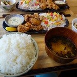 麦風鶏Mix唐揚定食
