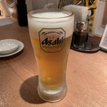 渋谷餃子 - 生ビール アサヒスーパードライ♪