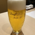 池袋 鮨 貴山 - 生ビール