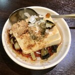 麒麟菜館  - 「晩酌セット」(1100円)のピータン豆腐