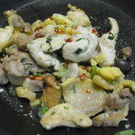 じどりや 穏座 - 横斑プリマスのネギ塩焼き